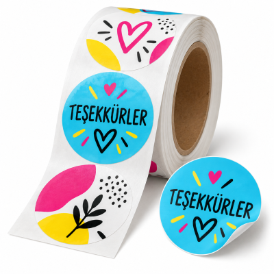 Teşekkür ve Paketleme Etiketi